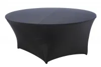 TABLE RONDE 150 + HOUSSE LYCRA NOIRE