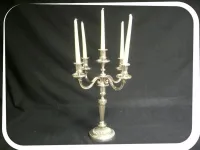 CHANDELIER ARGENT 5 FEUX